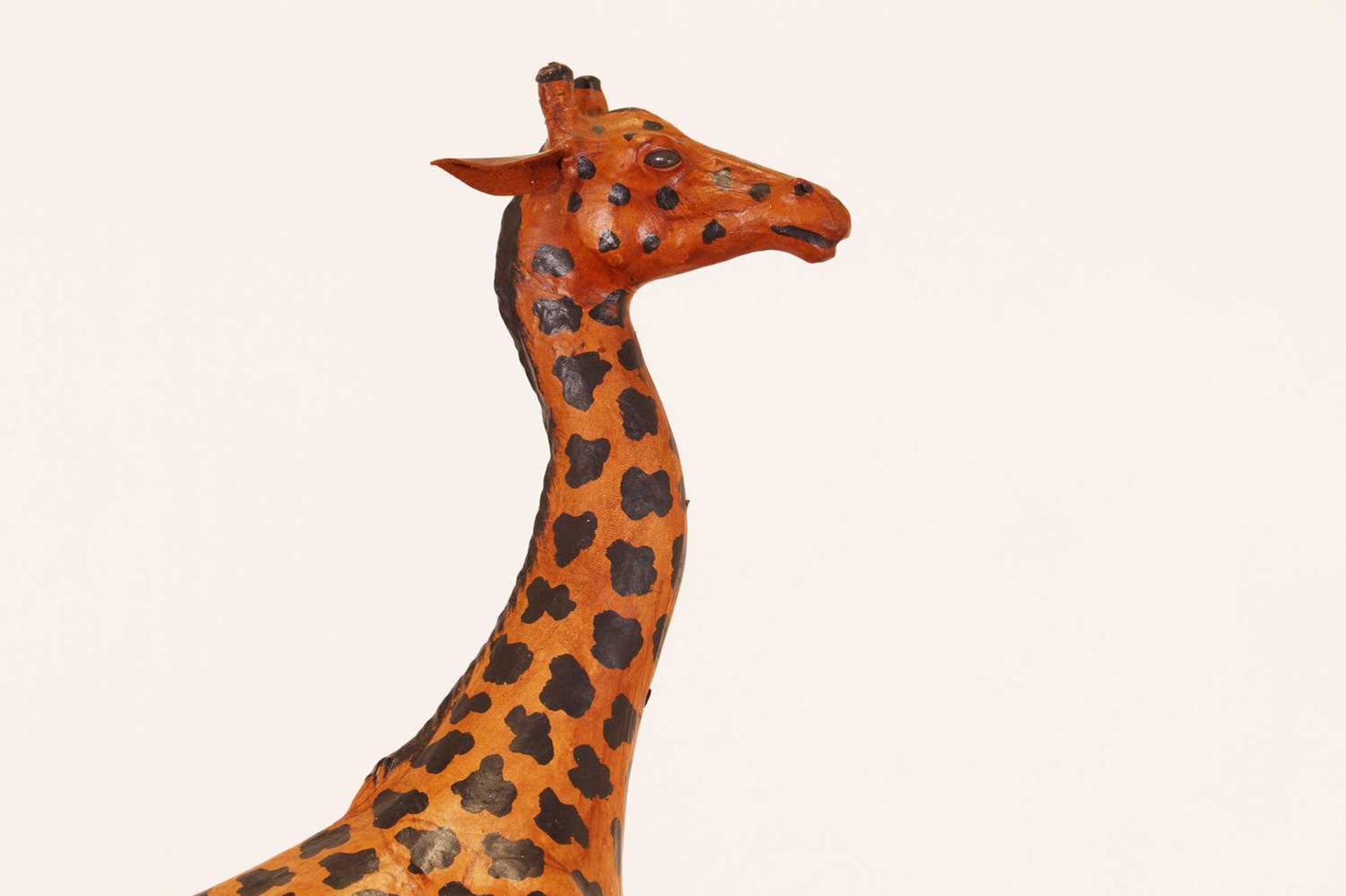 A pair of painted hide figures of giraffes, - Image 8 of 30
