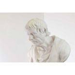 A large plaster bust of the Pseudo-Seneca,