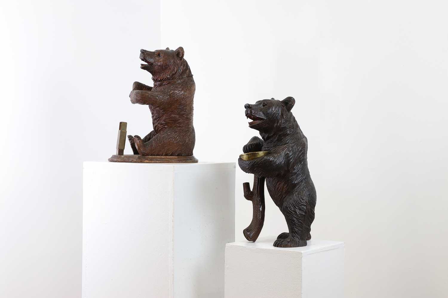 Two Black Forest carved wood bears, - Image 7 of 14