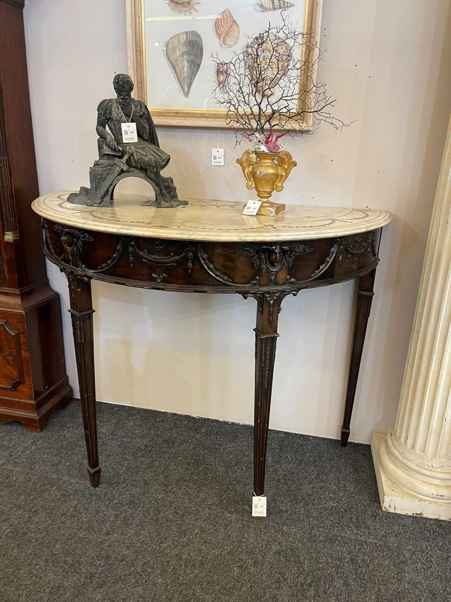 A pair of George III-style mahogany pier tables in the manner of Robert Adam, - Image 28 of 33