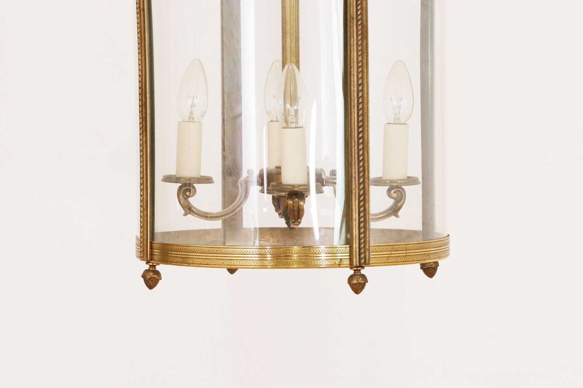 A Louis XVI-style gilt-brass and glass hall lantern - Image 2 of 8
