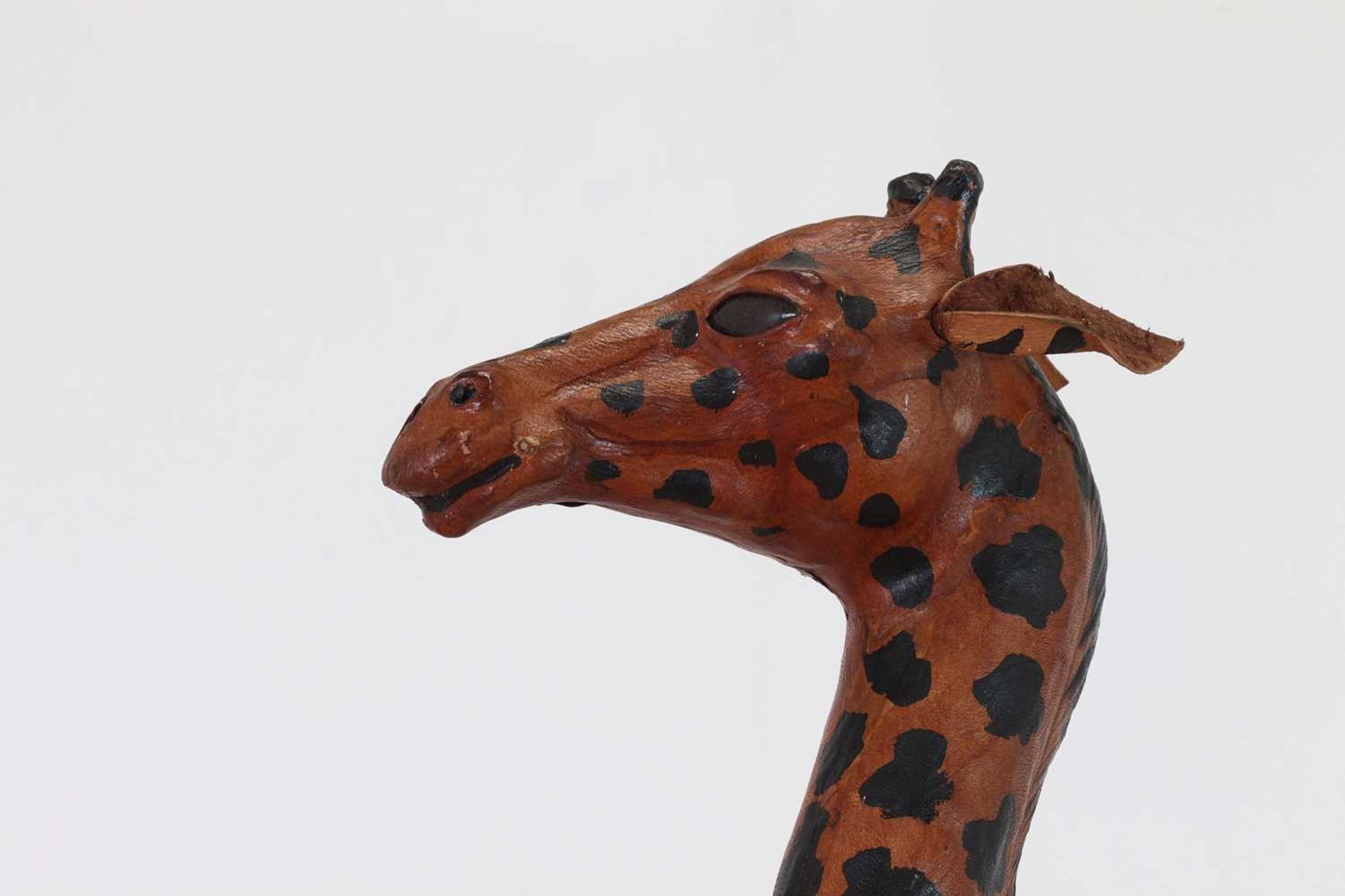 A pair of painted hide figures of giraffes, - Image 7 of 30