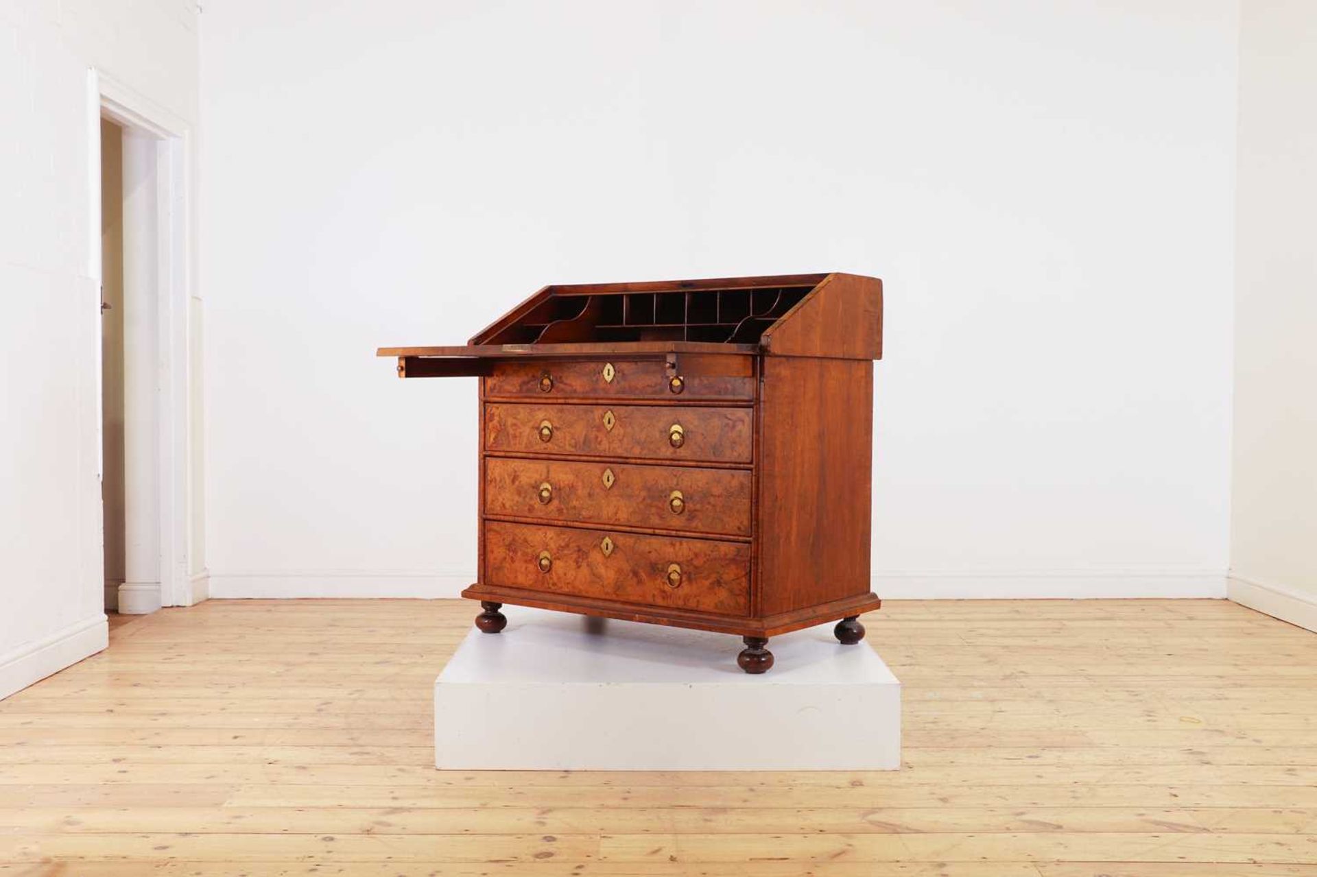 A walnut bureau, - Image 5 of 36