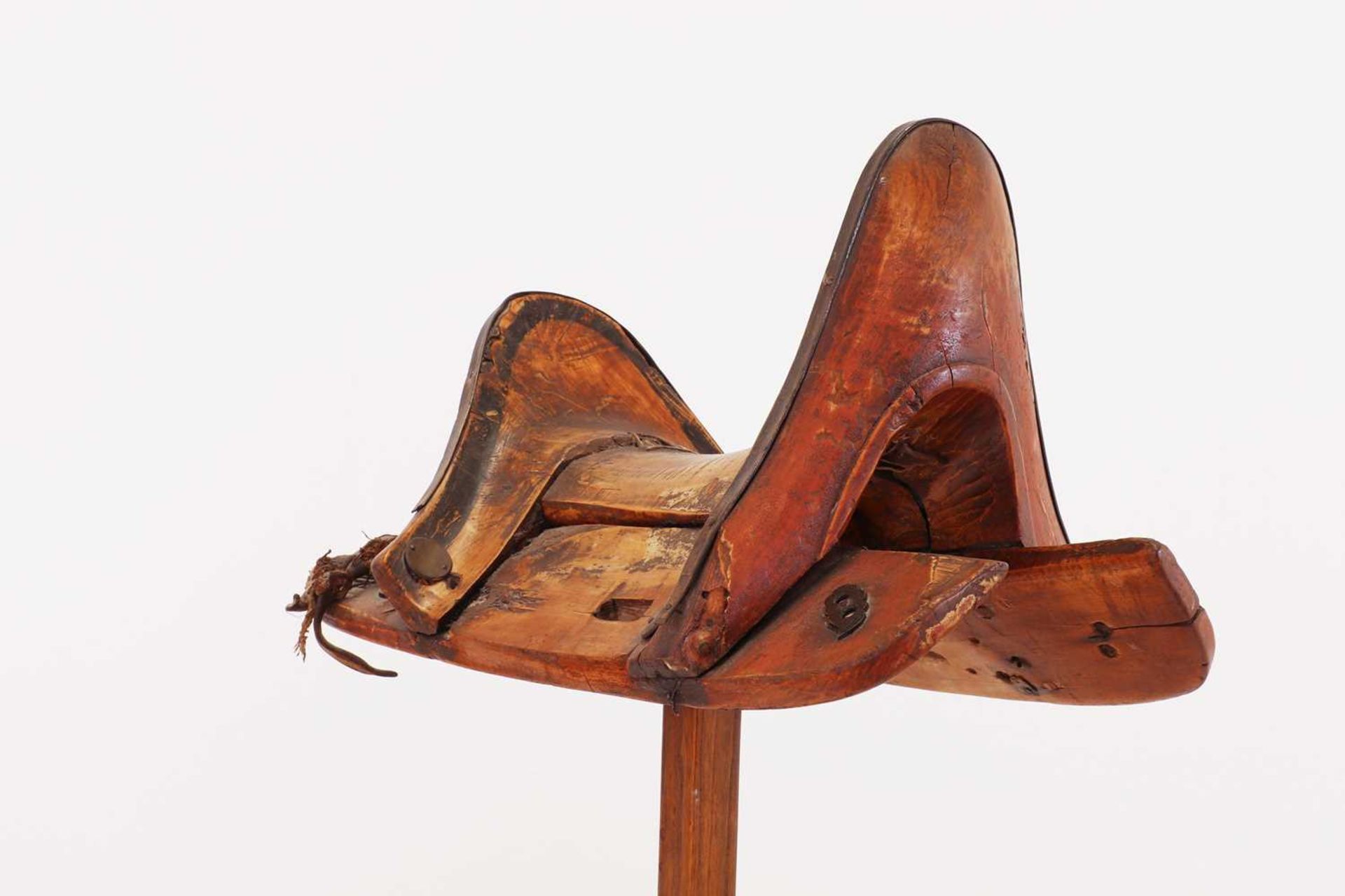 Two wooden saddles, - Image 7 of 7