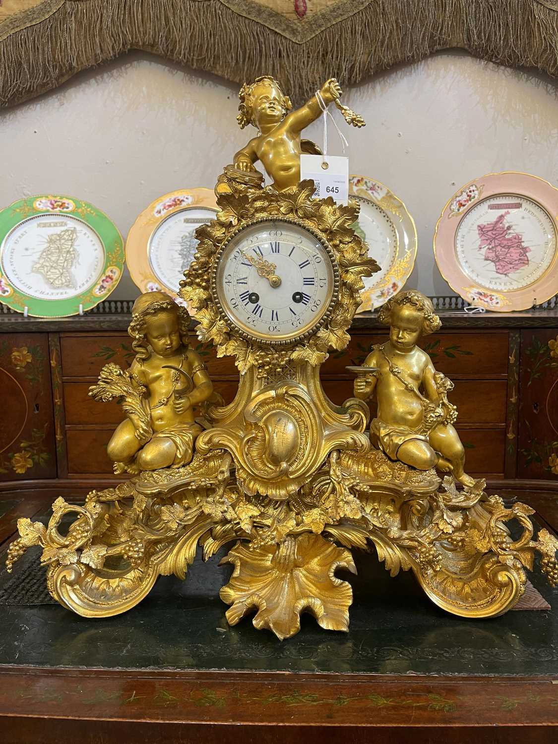 A gilt-bronze mantel clock, - Image 14 of 21