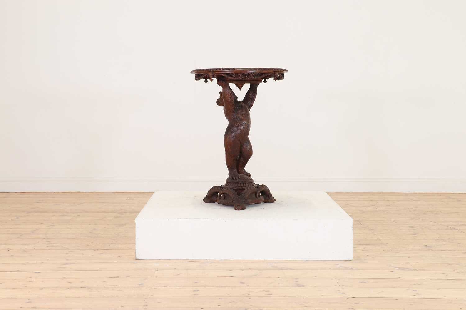 A Black Forest carved wood occasional table, - Image 7 of 10