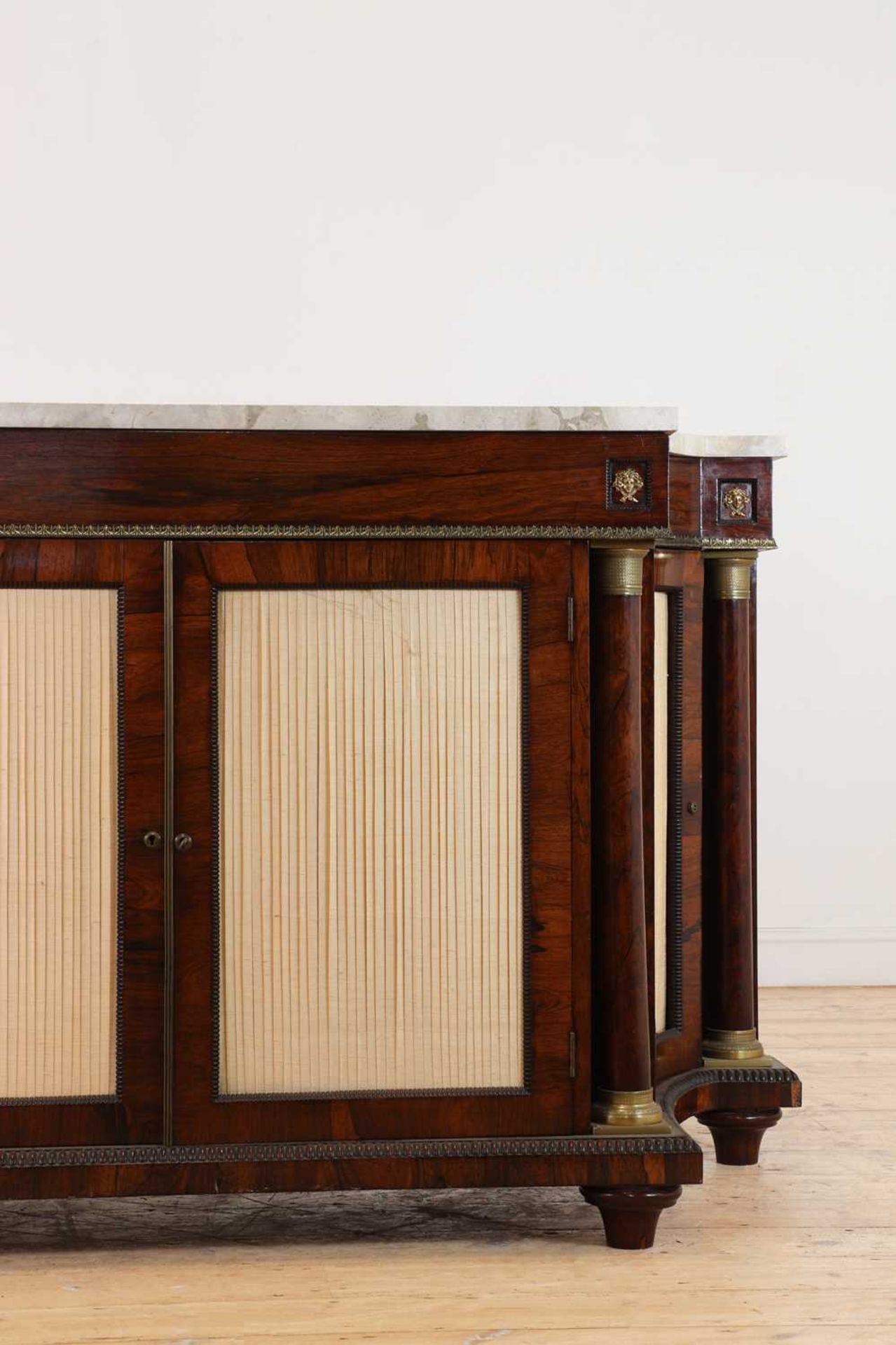 A rosewood and marble-topped side cabinet, - Image 8 of 12