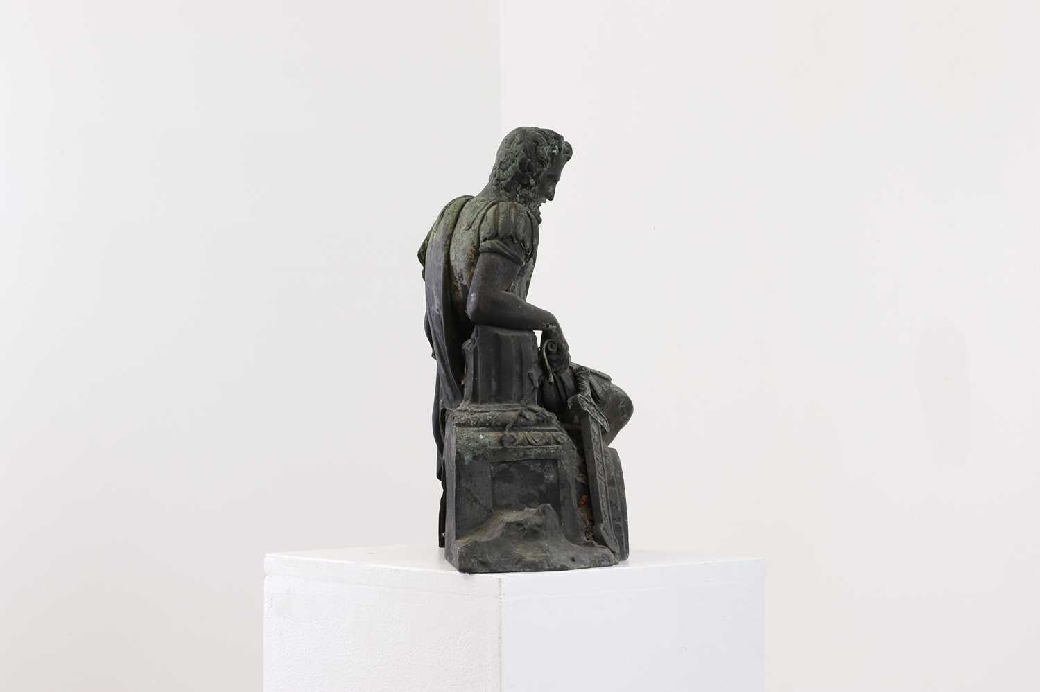 A patinated bronze figure, - Image 5 of 6