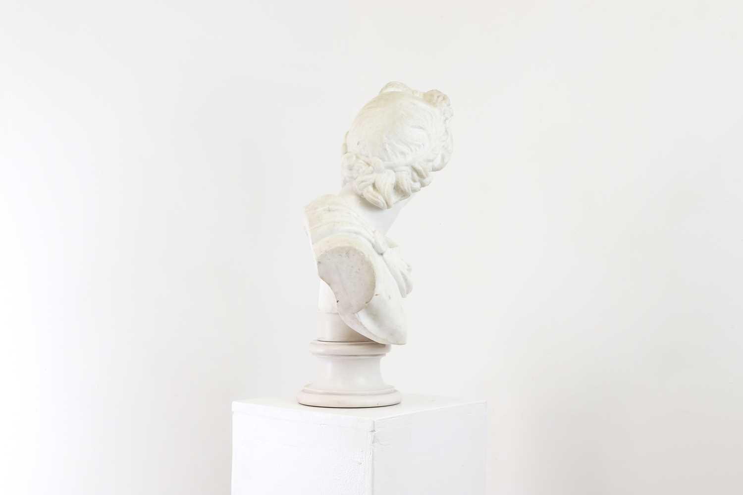 A carved marble and composition bust of Apollo Belvedere, - Image 8 of 9