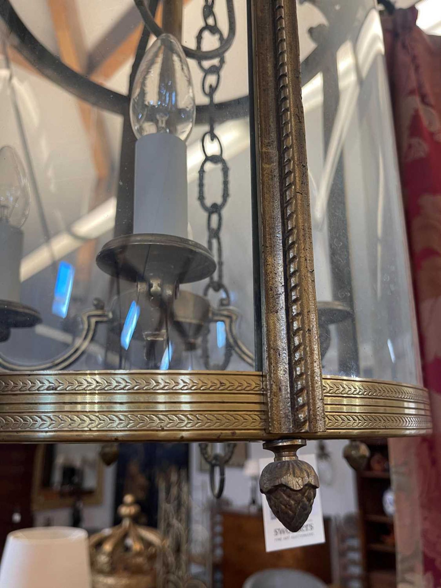 A Louis XVI-style gilt-brass and glass hall lantern - Image 6 of 8