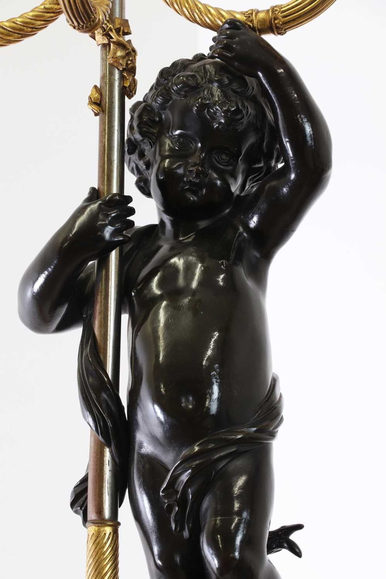 A pair of French Empire bronze and marble candelabra attributed to François Rémond (c.1747-1812), - Bild 8 aus 23