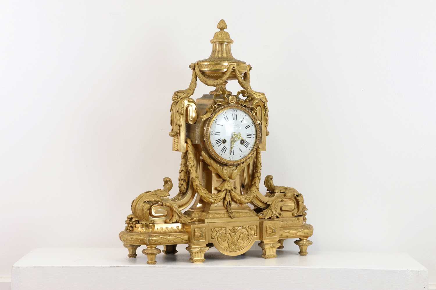 An Empire-style ormolu mantel clock, - Image 2 of 24