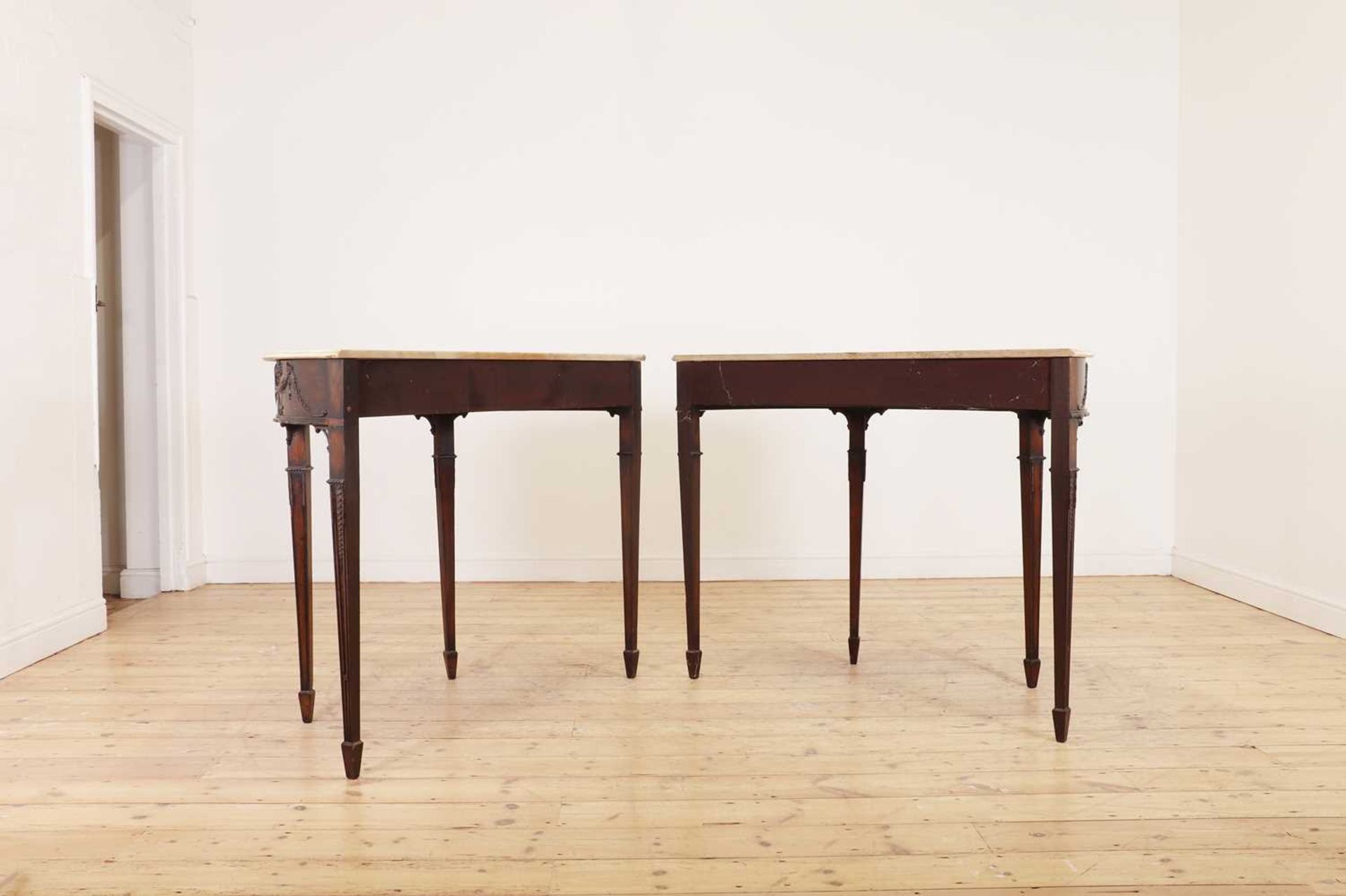 A pair of George III-style mahogany pier tables in the manner of Robert Adam, - Image 3 of 33