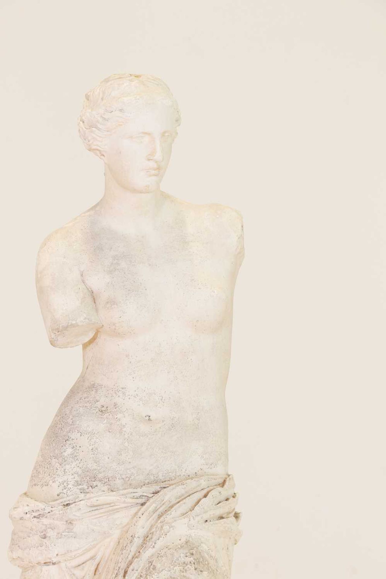 A large plaster figure of the Venus de Milo,