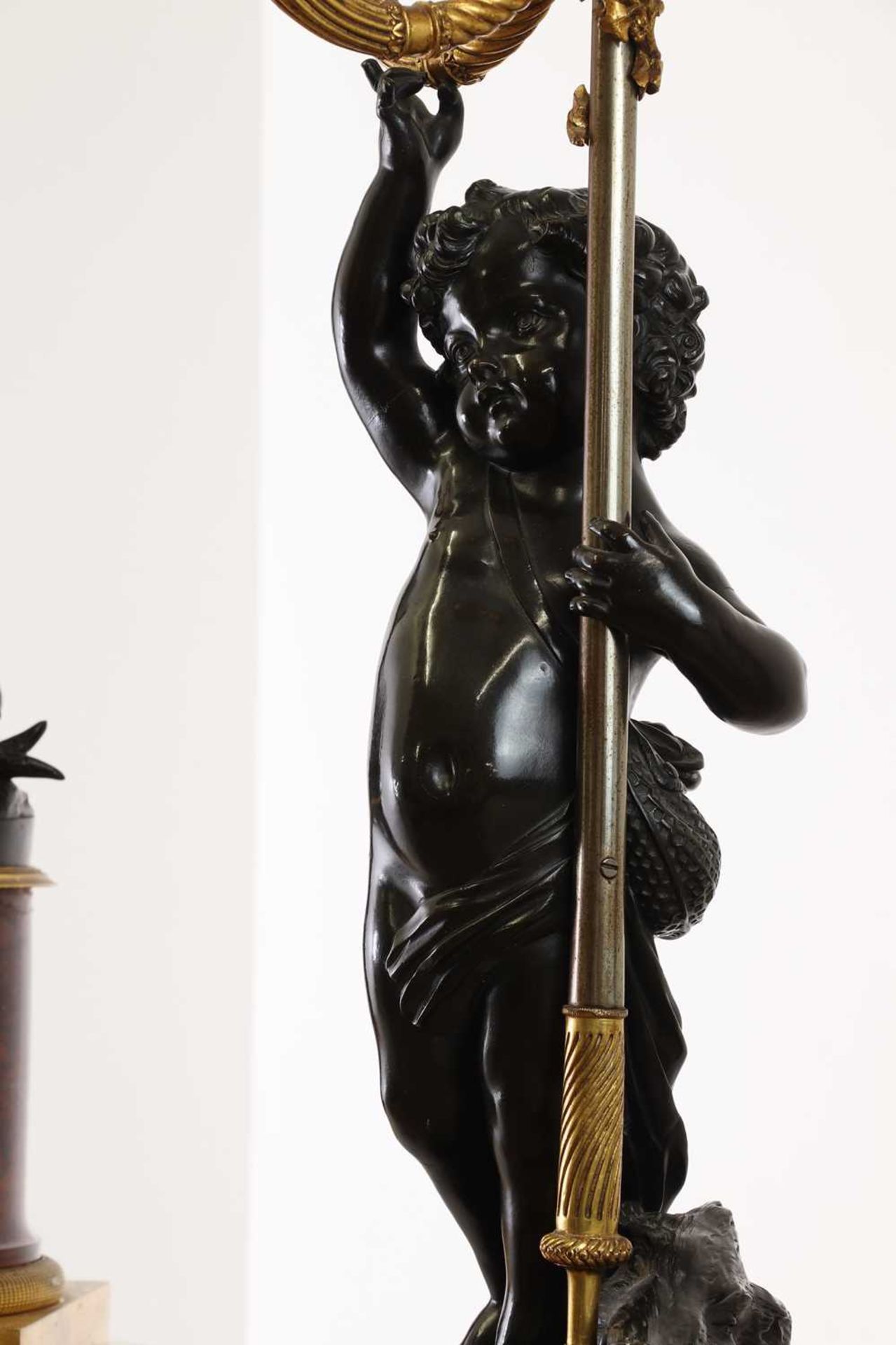 A pair of French Empire bronze and marble candelabra attributed to François Rémond (c.1747-1812), - Bild 6 aus 23