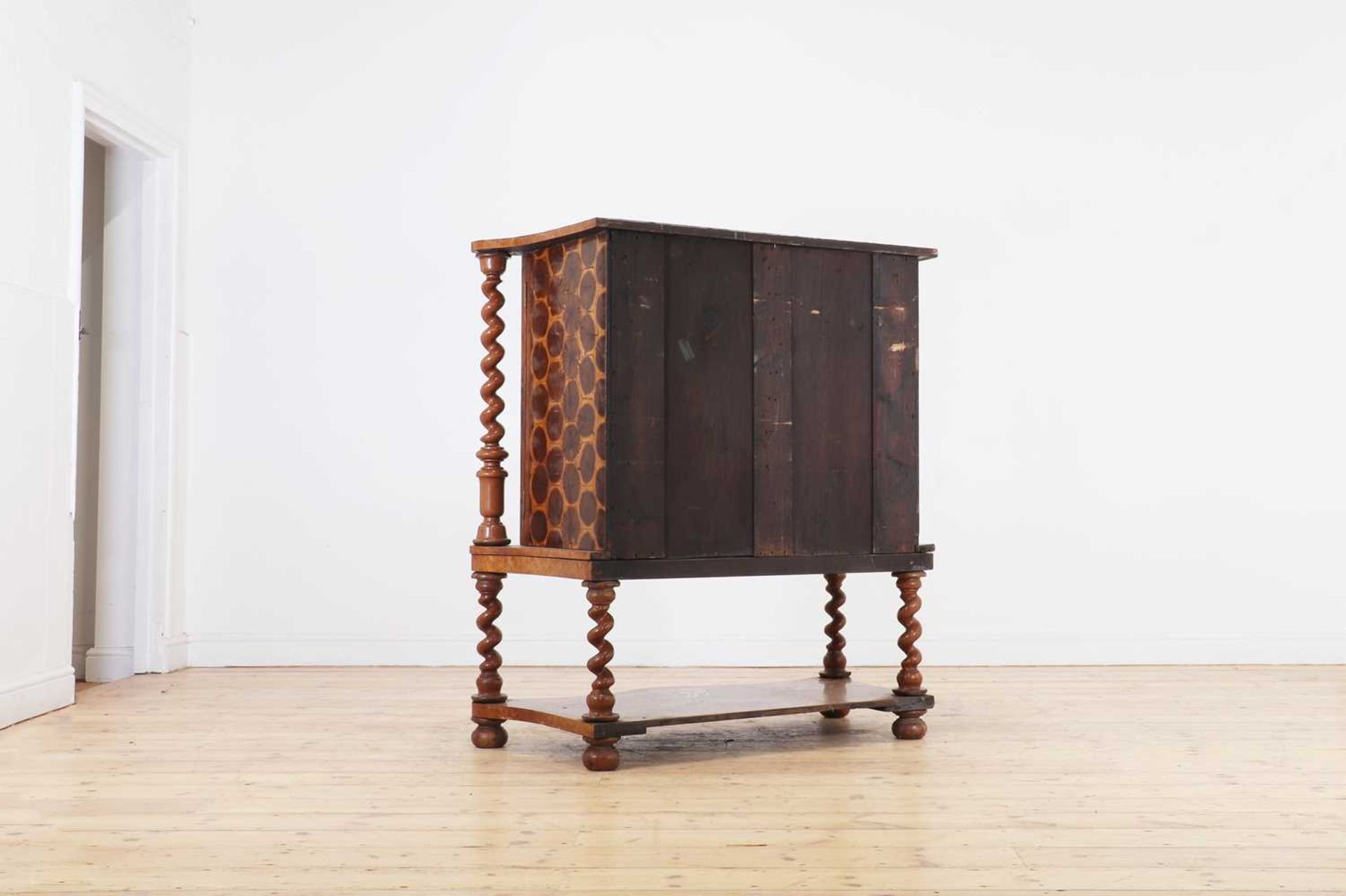 An oyster-veneered laburnum, maple and walnut collector's cabinet, - Image 5 of 33