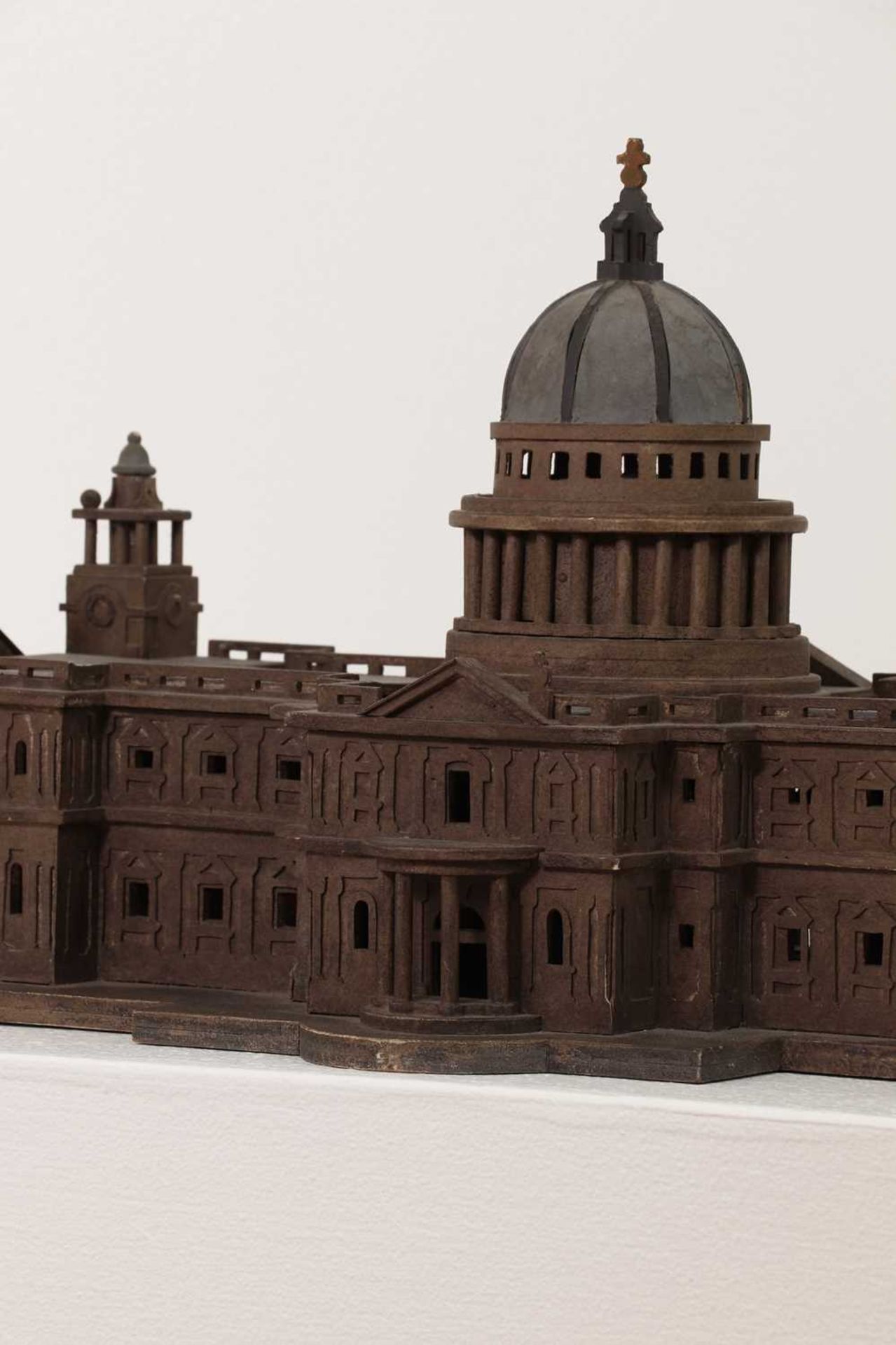 A painted wooden architectural model, - Image 6 of 8