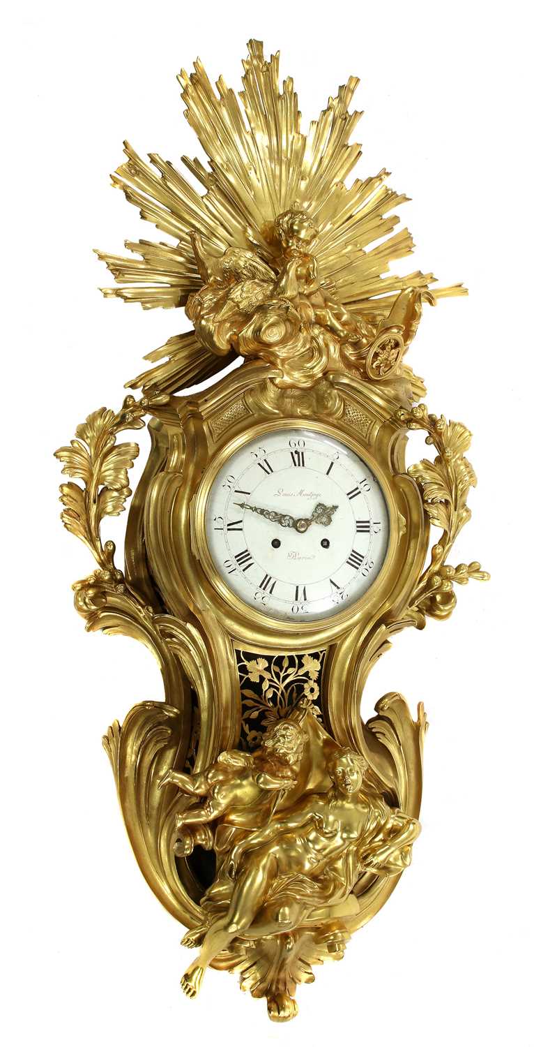 A large Louis XVI-style gilt-bronze cartel clock, - Image 3 of 66