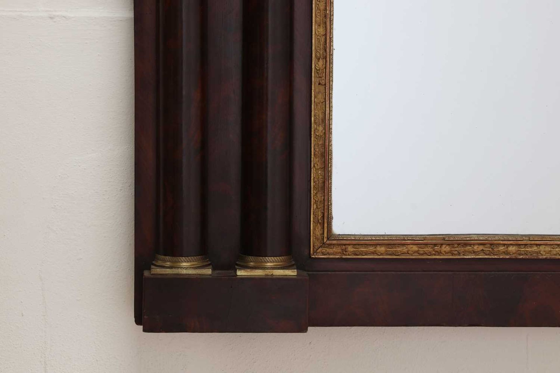A French Empire mahogany overmantel mirror, - Bild 6 aus 6