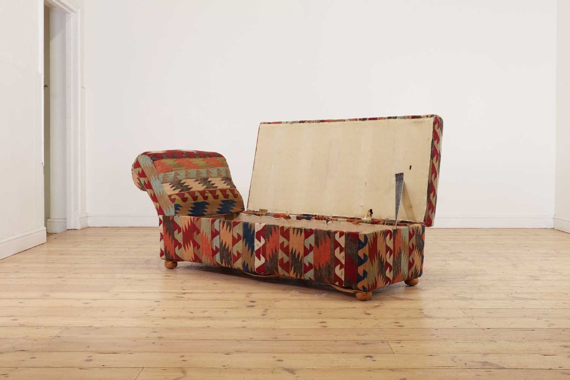 A kilim-upholstered Ottoman daybed - Image 3 of 8