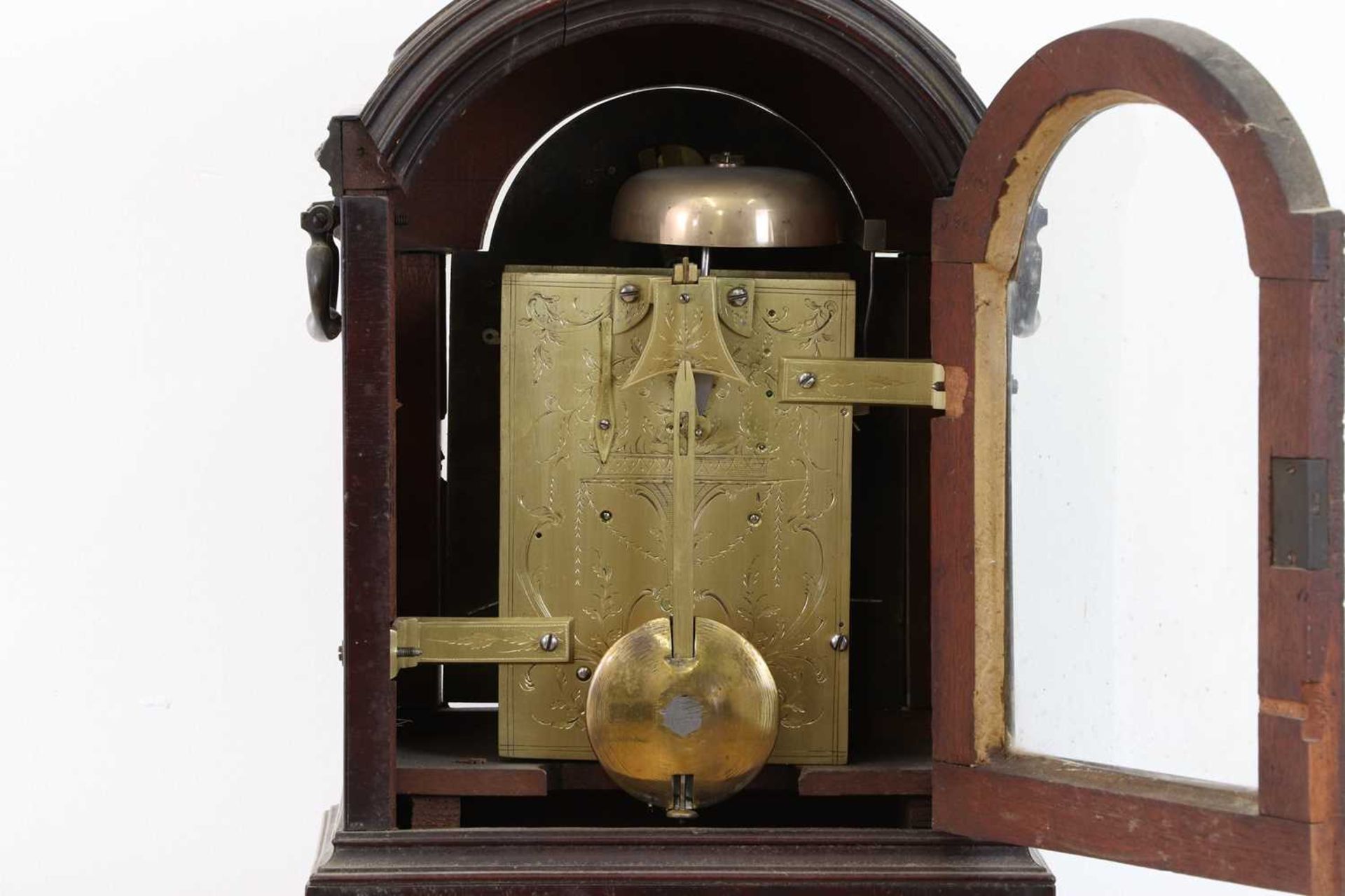 A George III mahogany bracket clock, - Image 5 of 6