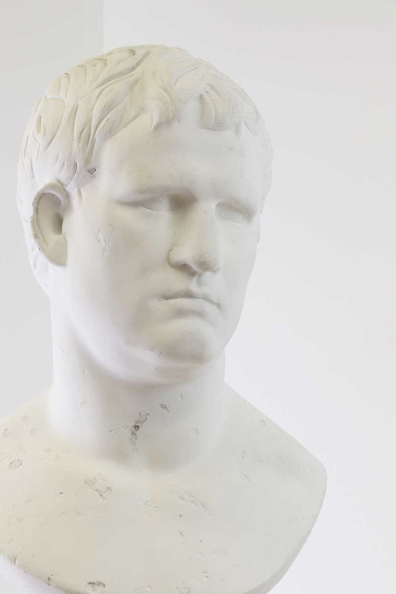 A large plaster bust of Marcus Vipsanius Agrippa, - Bild 2 aus 7