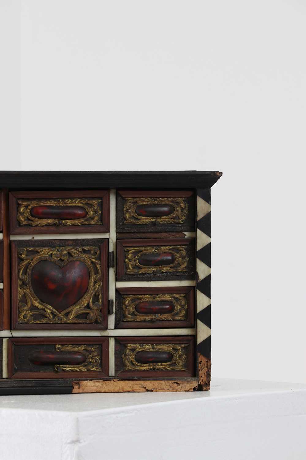 A bone and tortoiseshell inlaid table cabinet, - Image 7 of 8
