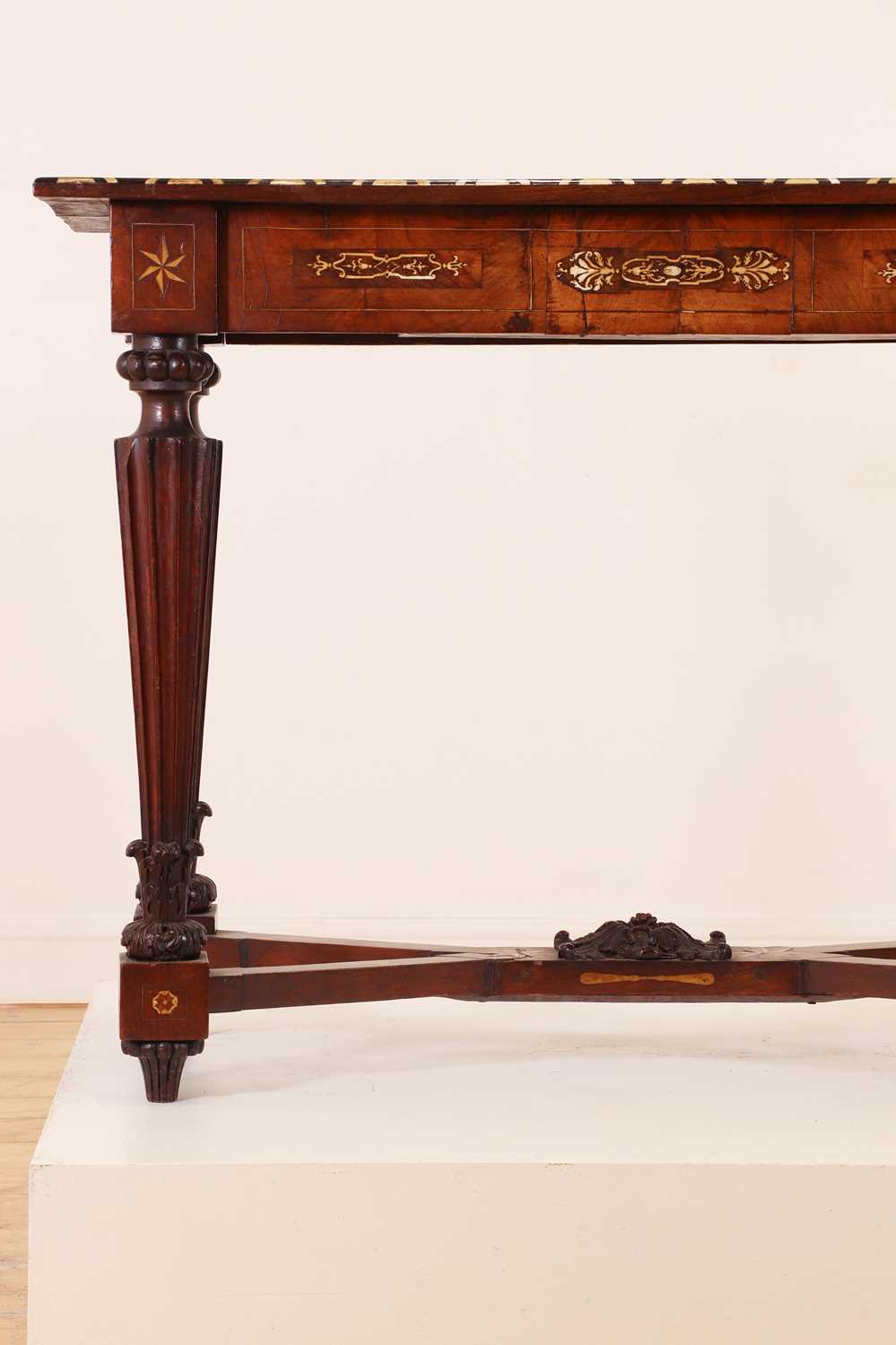 A rosewood and walnut side table, - Image 7 of 16