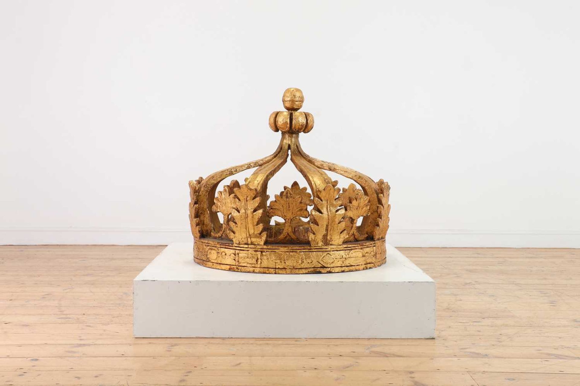 A large carved and giltwood architectural crown, - Image 4 of 9