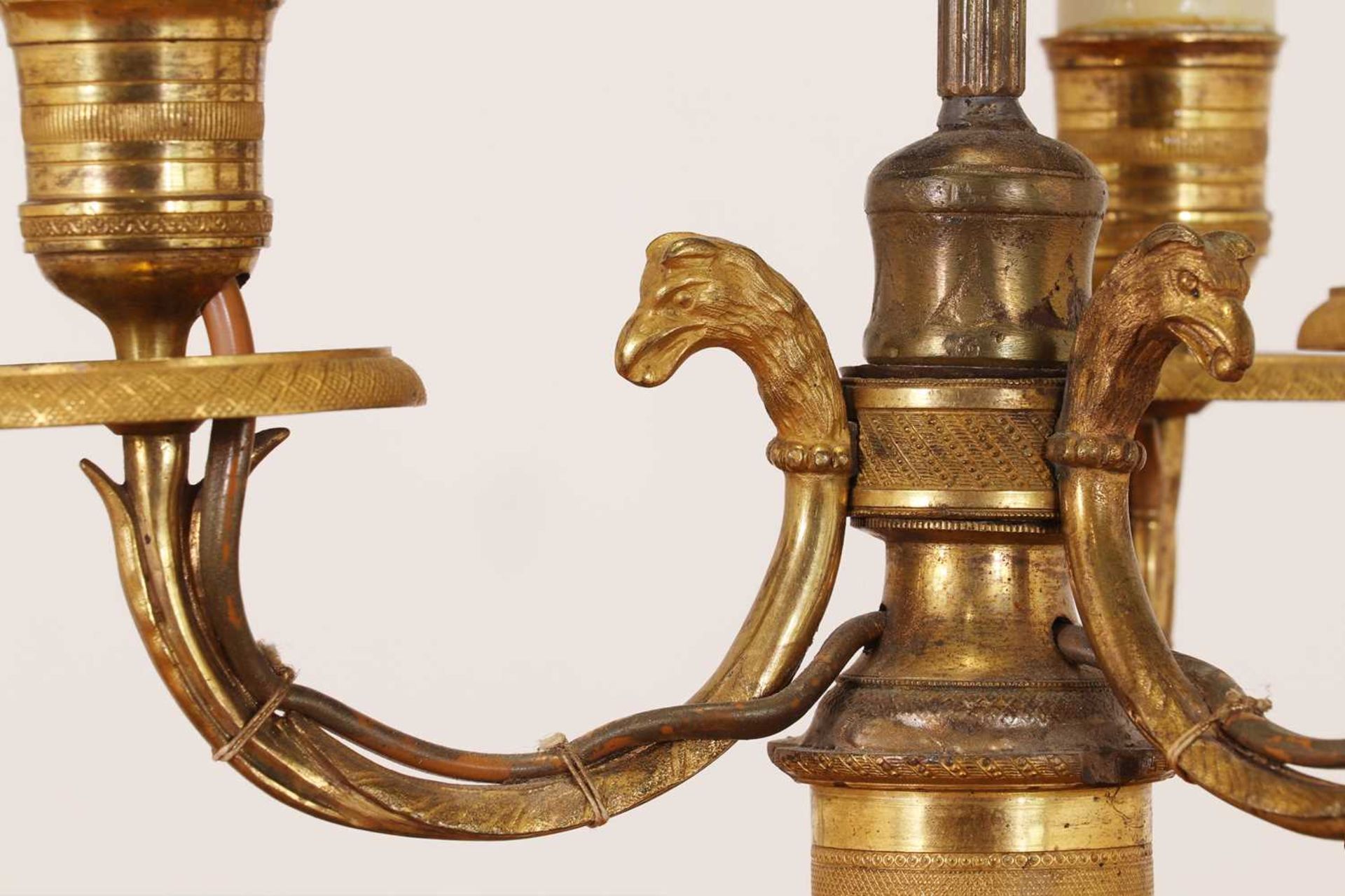 A gilt-bronze bouillotte table lamp, - Image 3 of 5