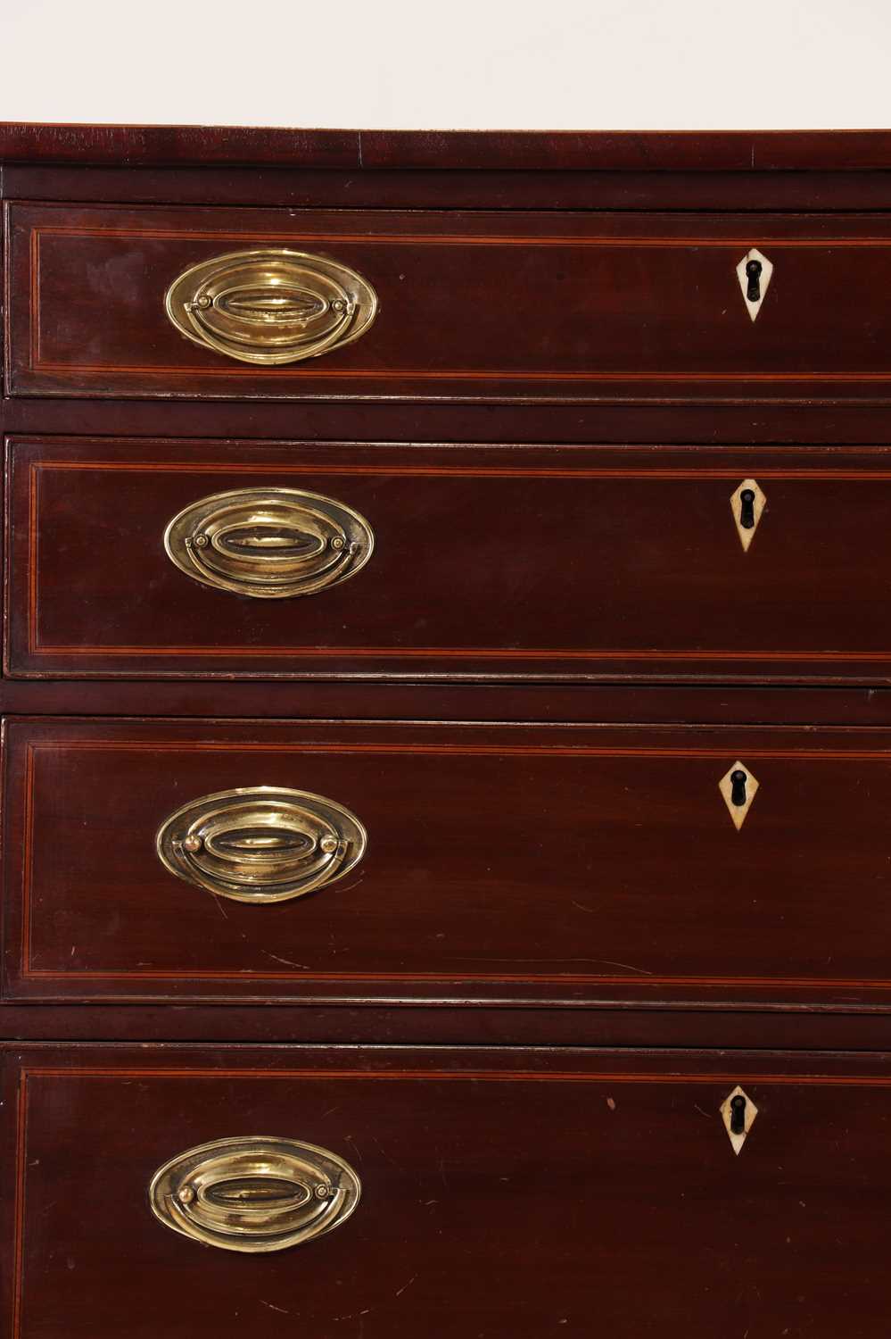 A George III-style mahogany chest of drawers, - Image 6 of 8