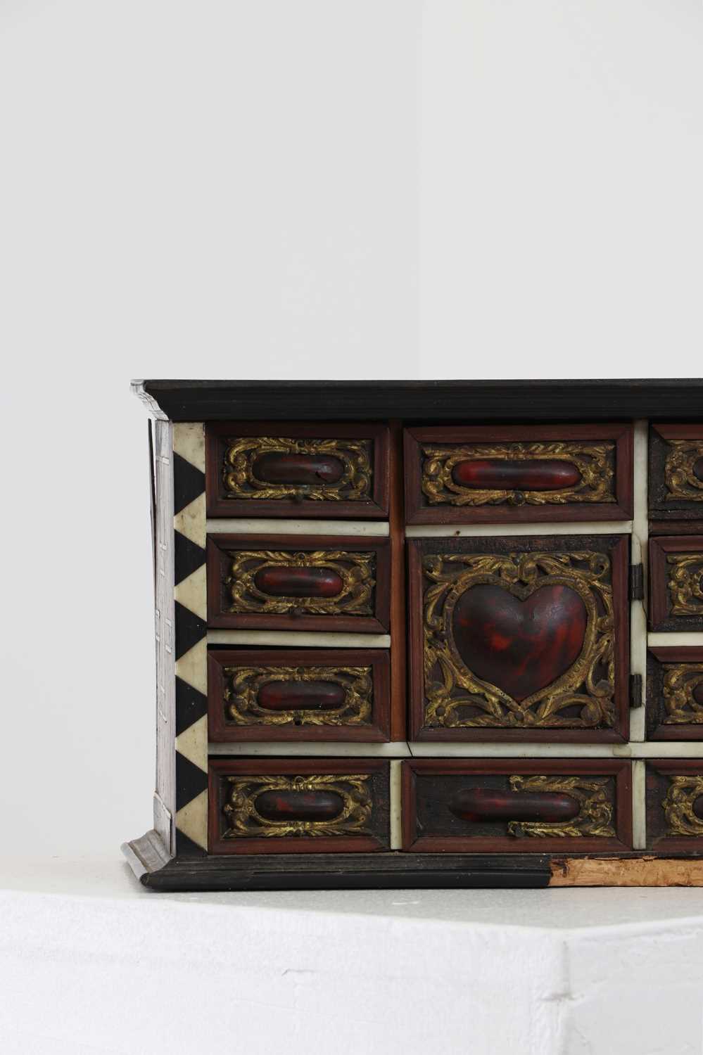 A bone and tortoiseshell inlaid table cabinet, - Image 3 of 8