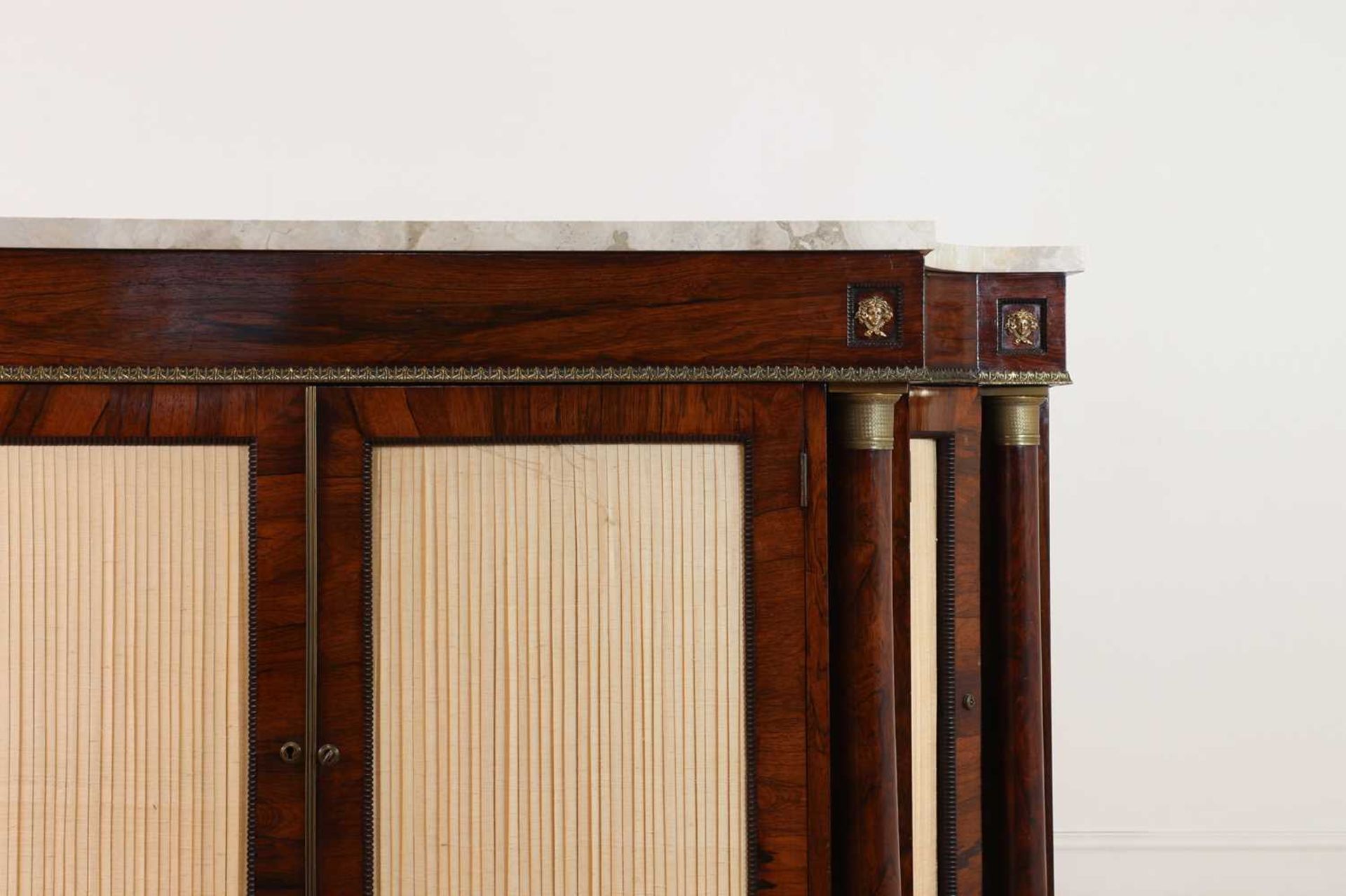 A rosewood and marble-topped side cabinet, - Image 5 of 12