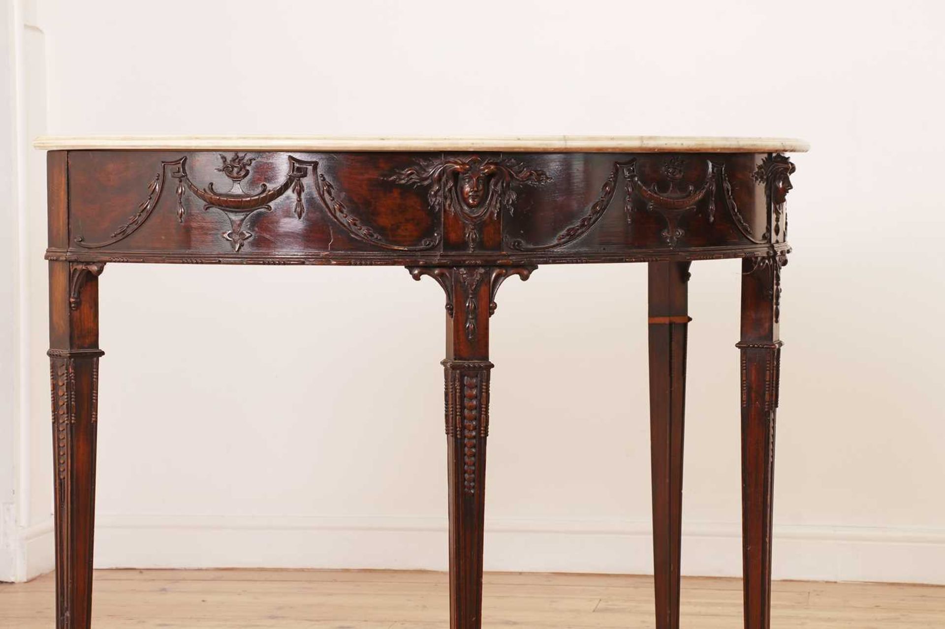 A pair of George III-style mahogany pier tables in the manner of Robert Adam, - Image 12 of 33