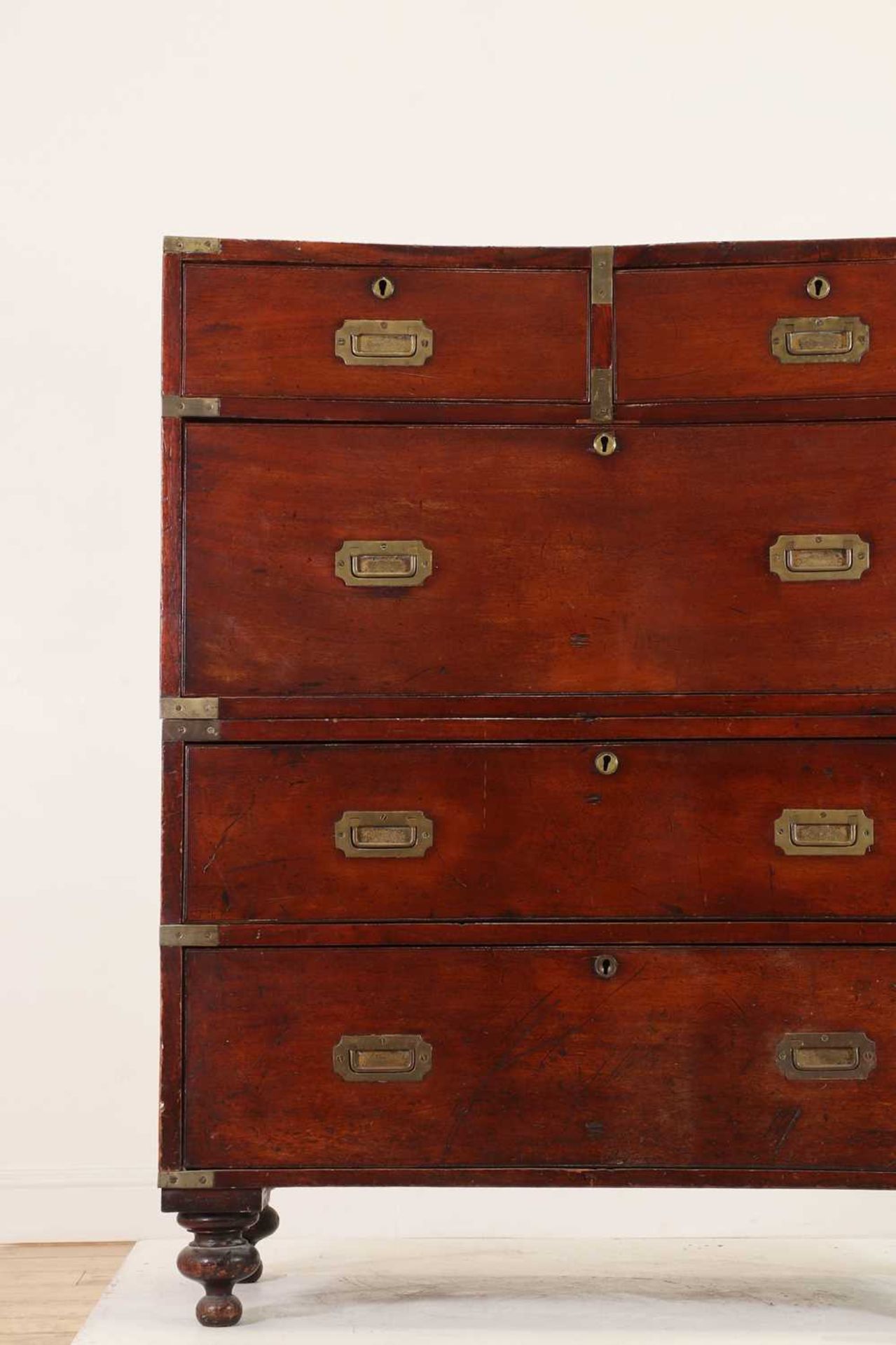 A teak campaign chest, - Image 5 of 24