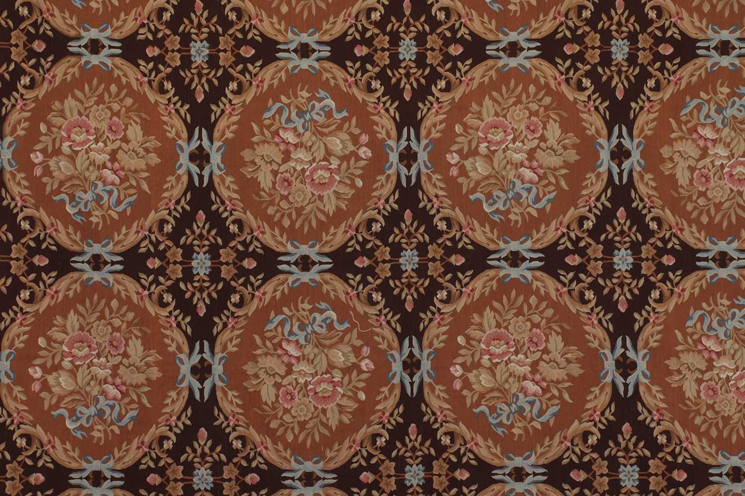 A flat-weave wool carpet of Aubusson design, - Image 3 of 6