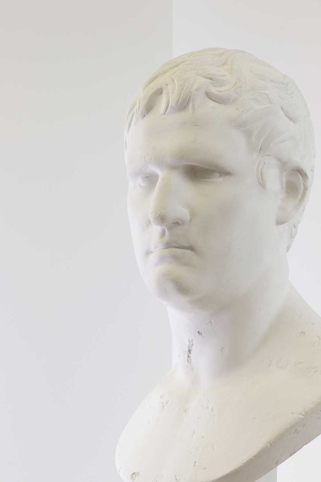 A large plaster bust of Marcus Vipsanius Agrippa, - Bild 3 aus 7