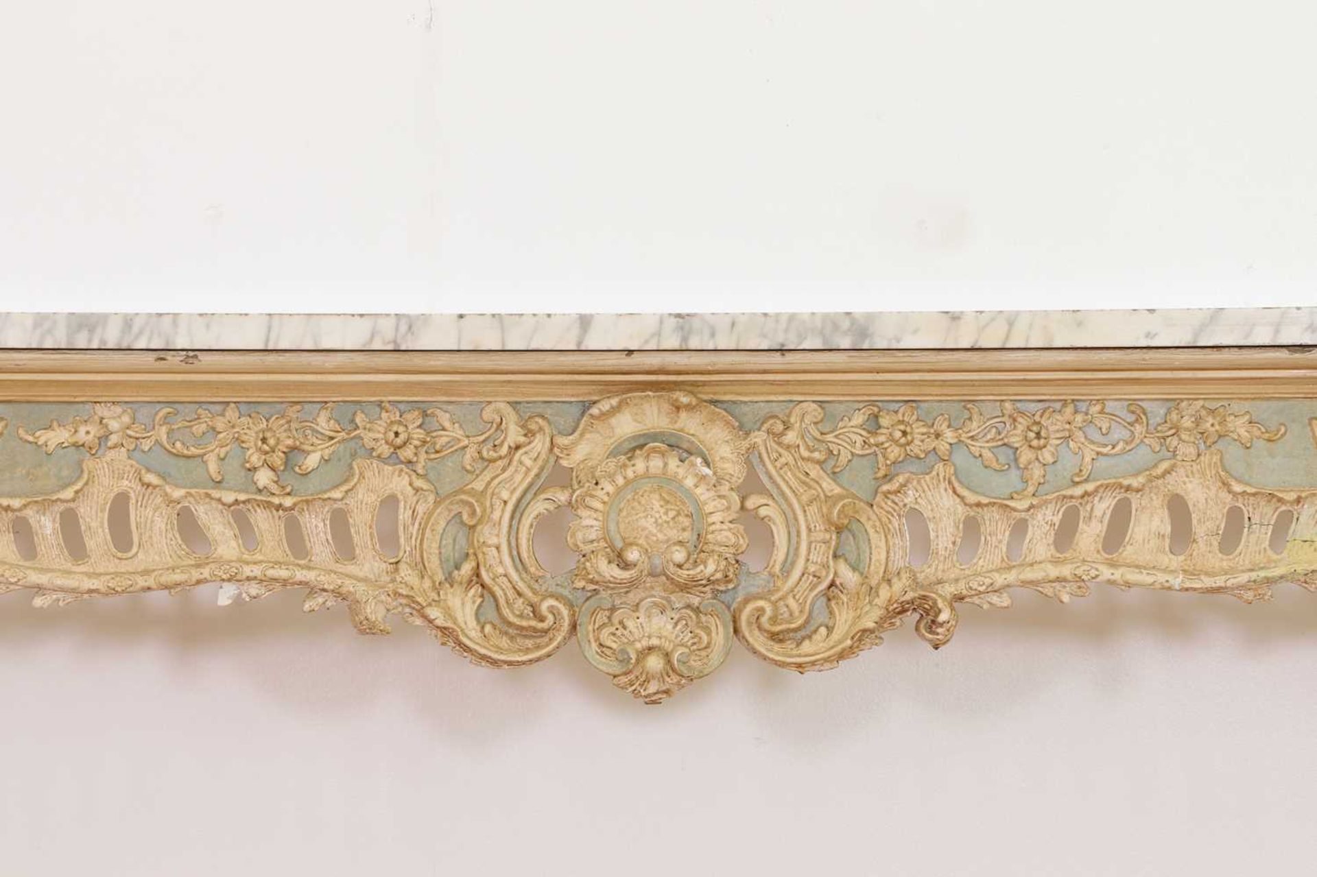 A carved and painted pine console table, - Image 3 of 10