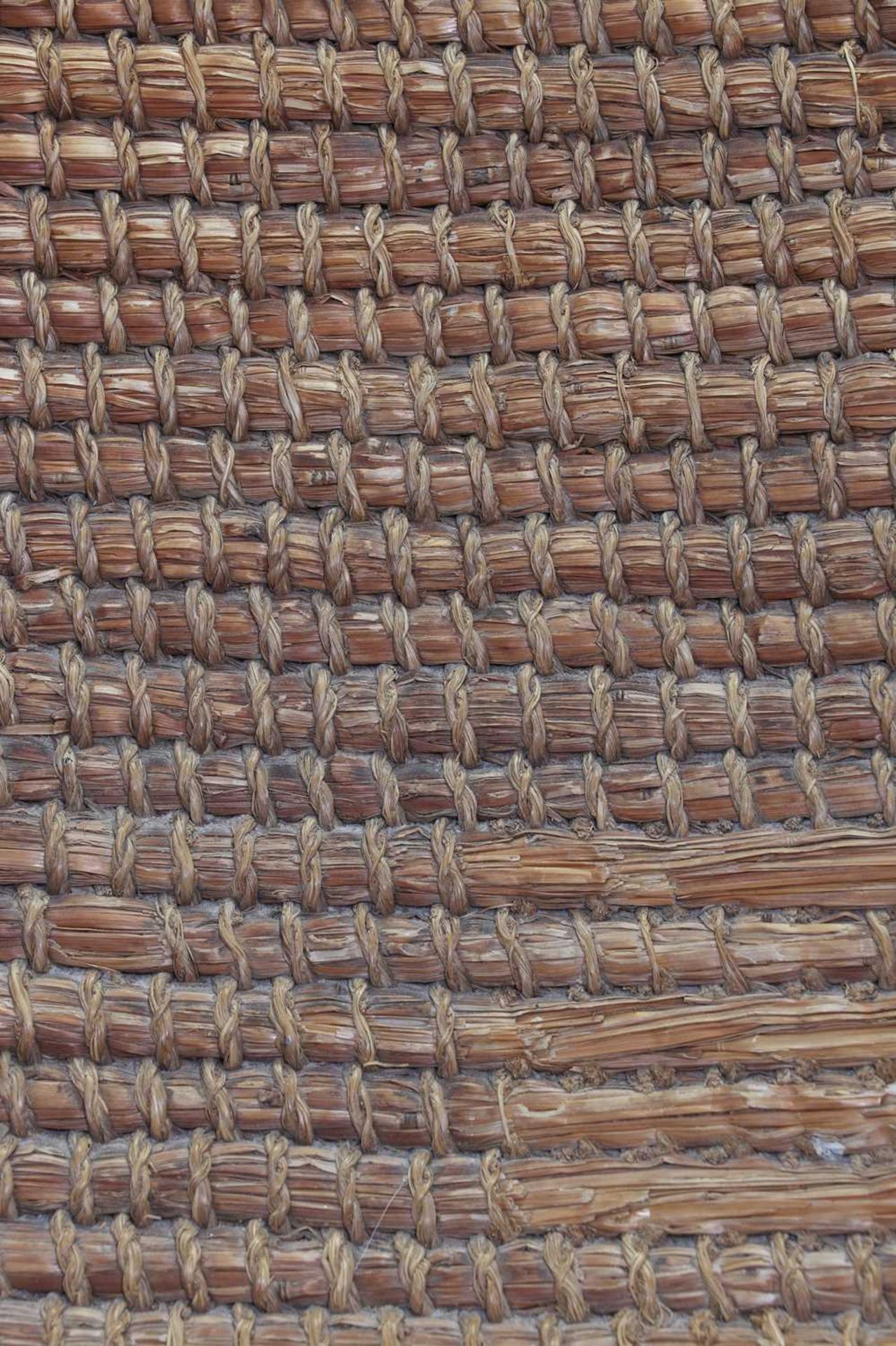 A pine, straw and seagrass armchair, - Image 9 of 9