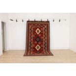 A Persian Qashqai kilim wool rug,