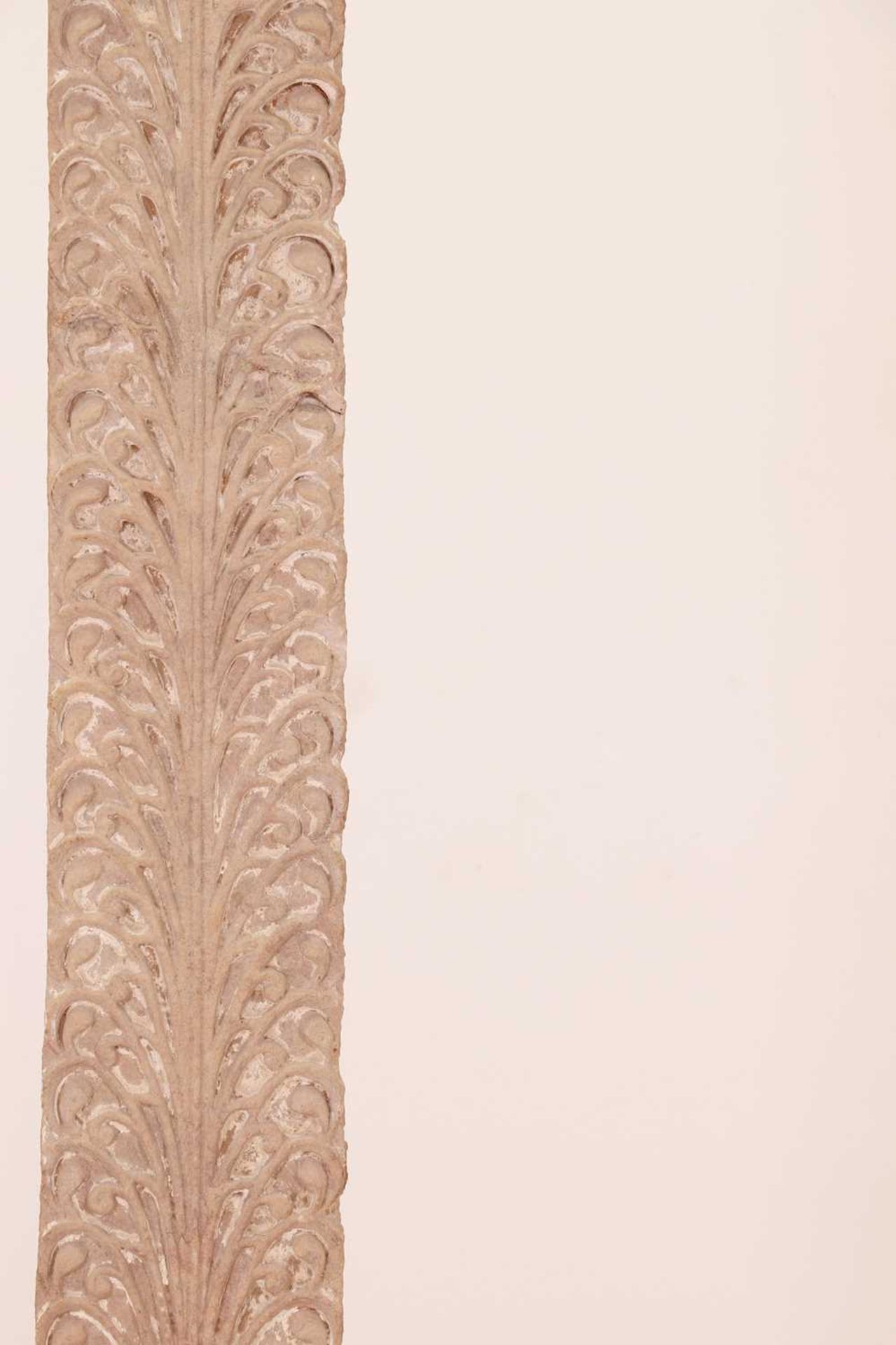 A Mughal red sandstone pilaster - Image 2 of 7