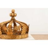 A large carved and giltwood architectural crown,