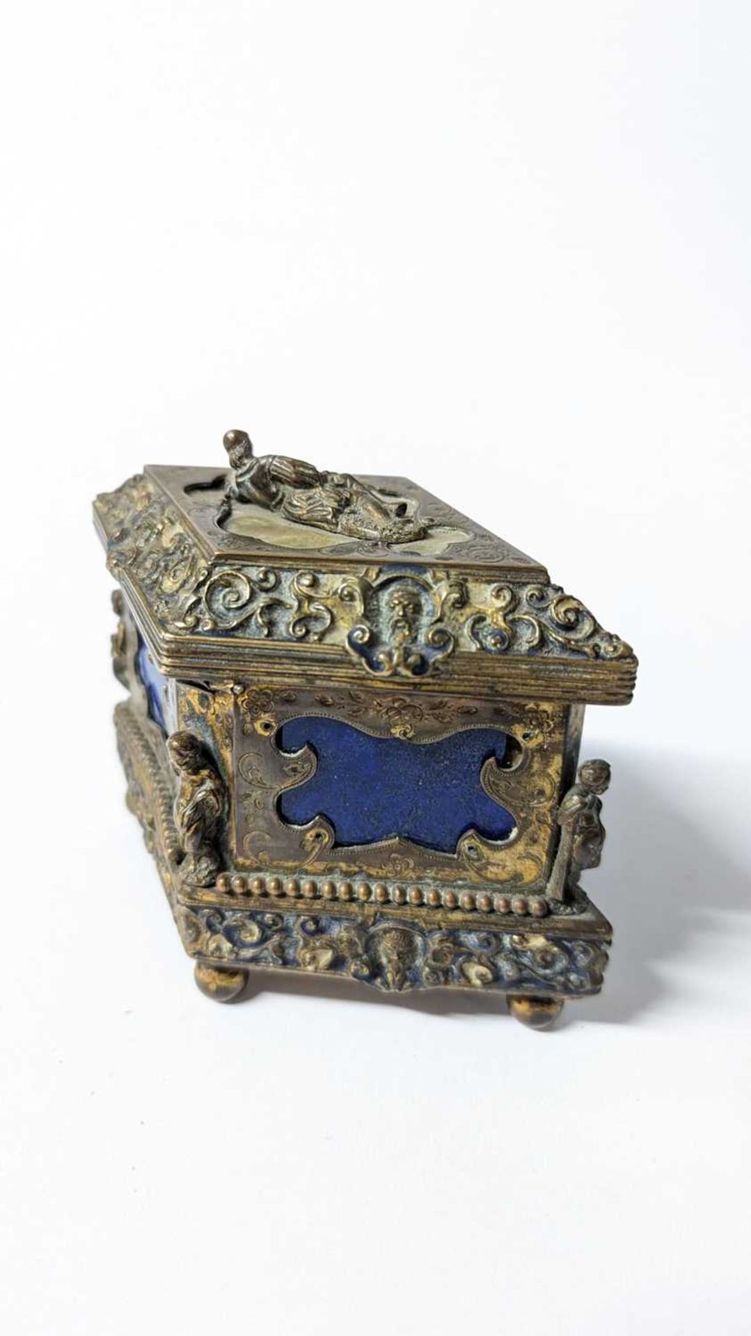 A lapis lazuli and gilt-metal box, - Image 10 of 13