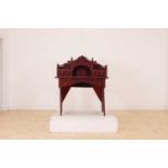A small export red-lacquered desk,