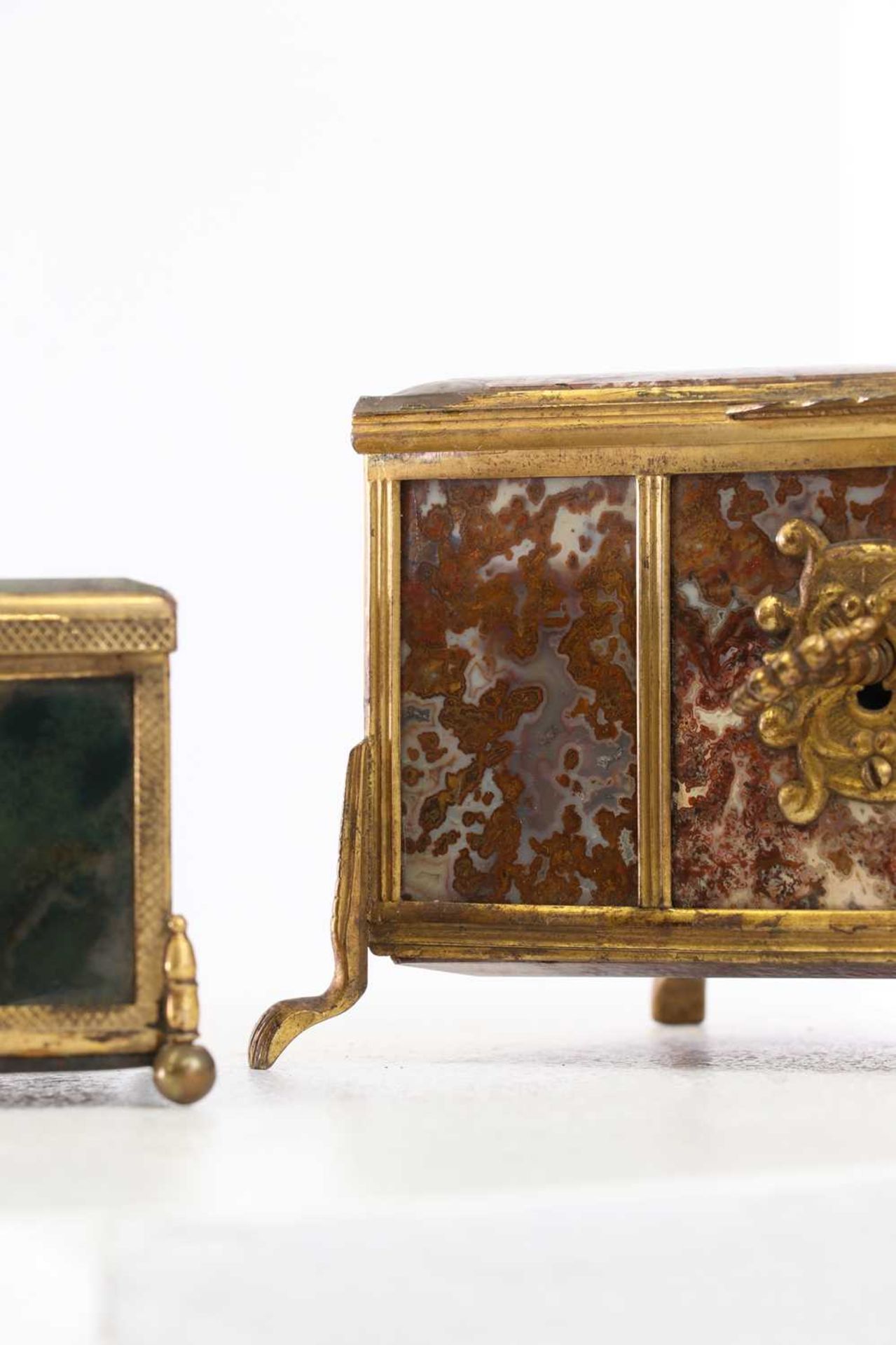 Two agate and gilt-metal-mounted caskets, - Image 14 of 14