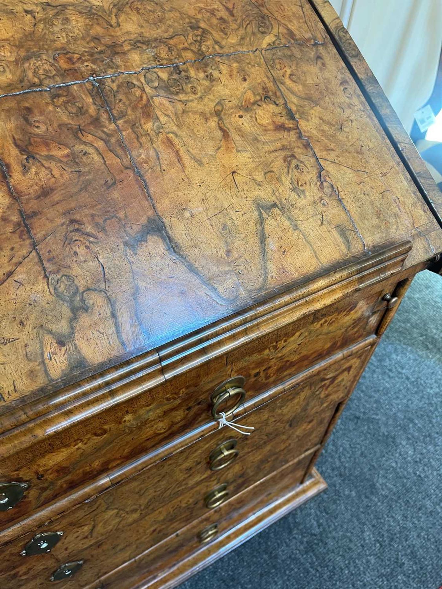 A walnut bureau, - Image 20 of 36