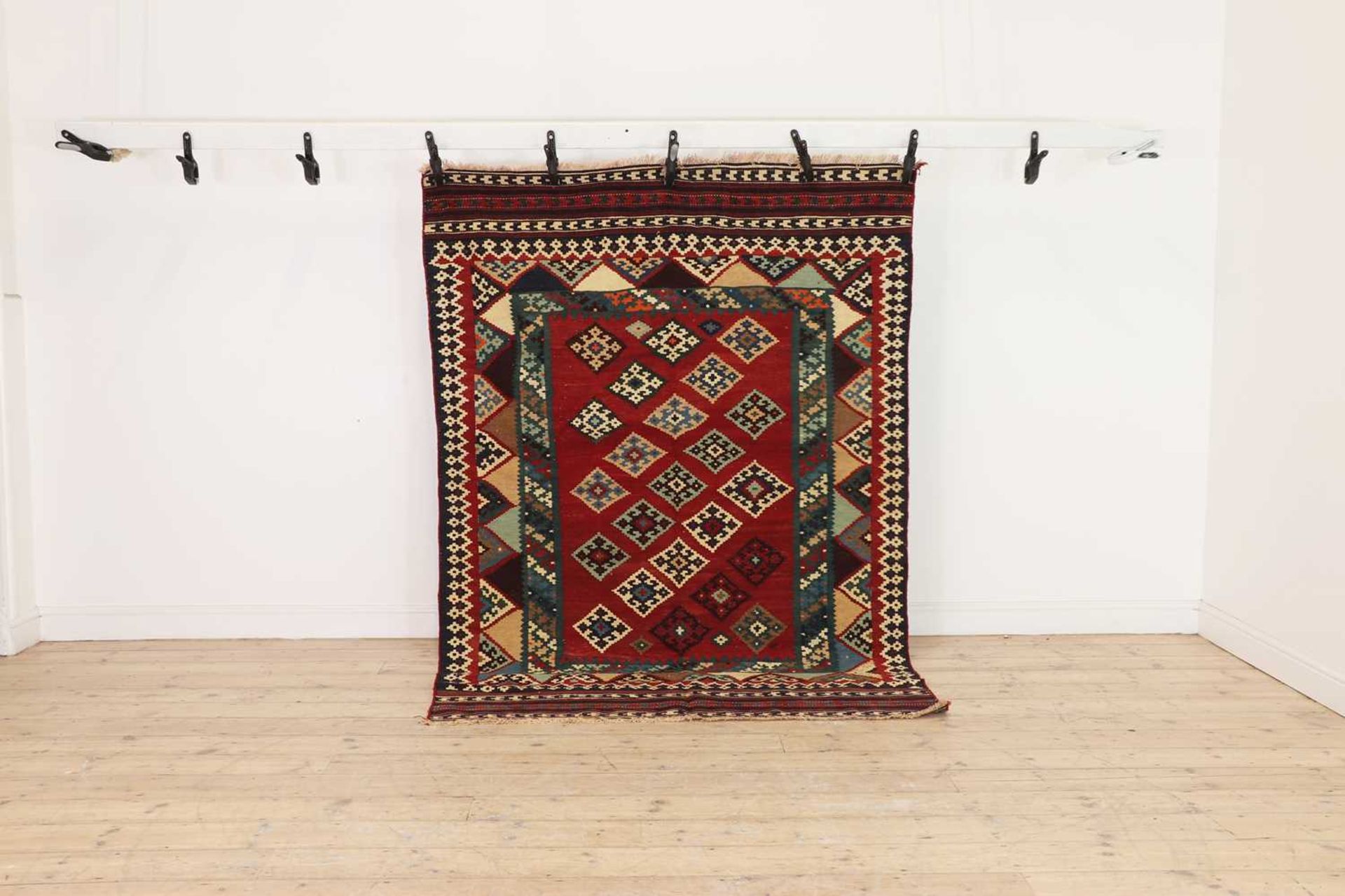 A Persian Qashqai kilim wool rug