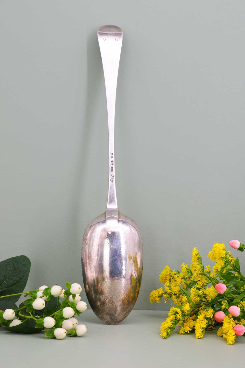 A George II silver basting spoon, - Image 4 of 8