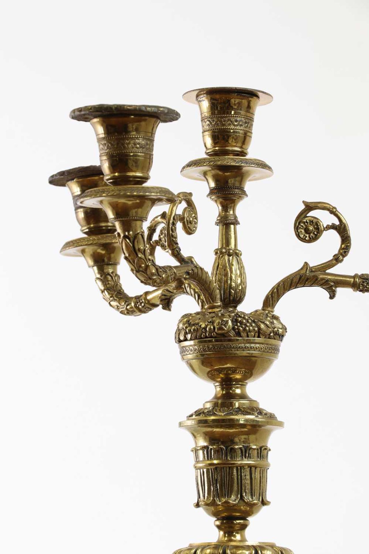 A pair of gilt-metal Empire-style candelabra, - Image 4 of 10