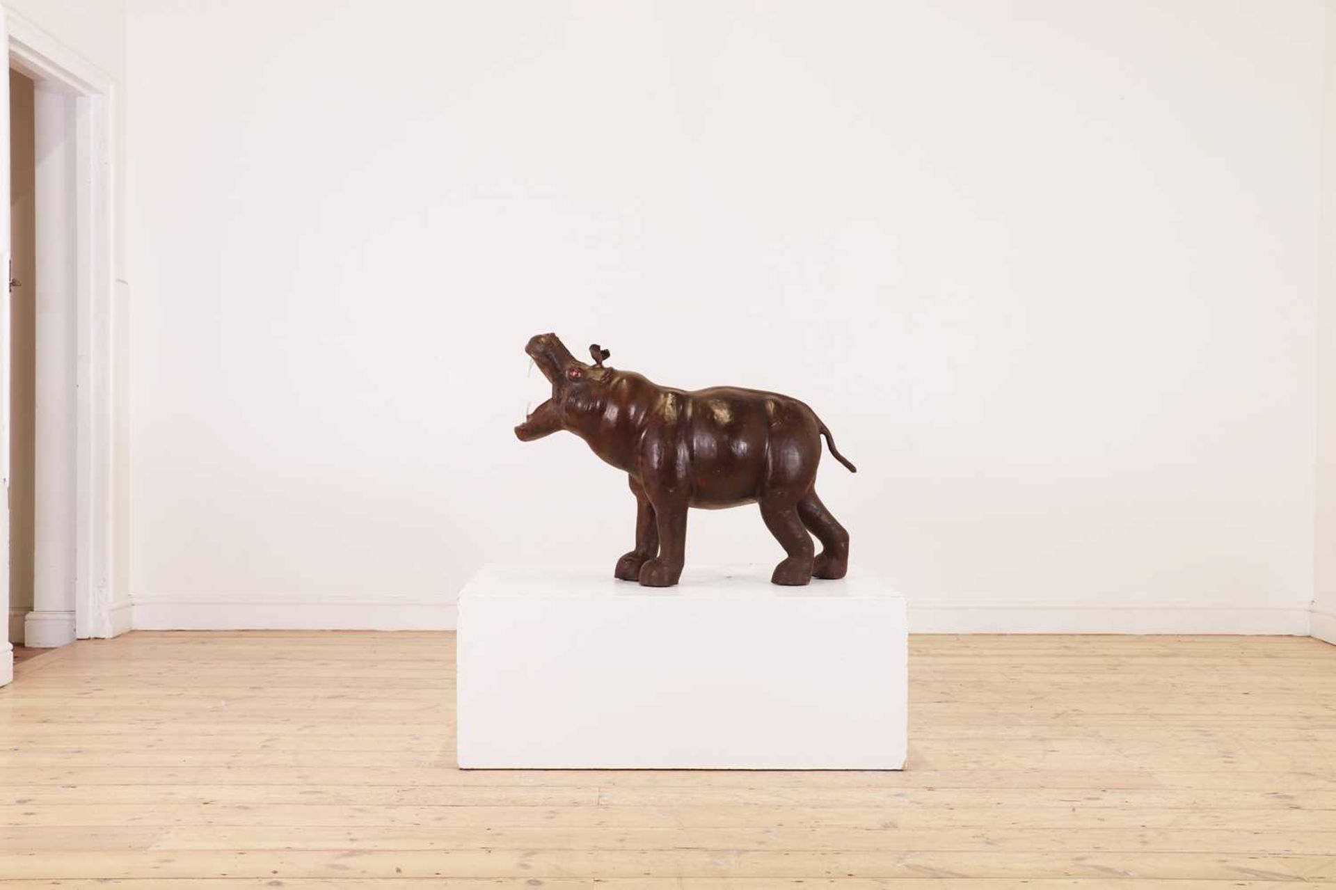 A leather hippopotamus, - Image 2 of 7